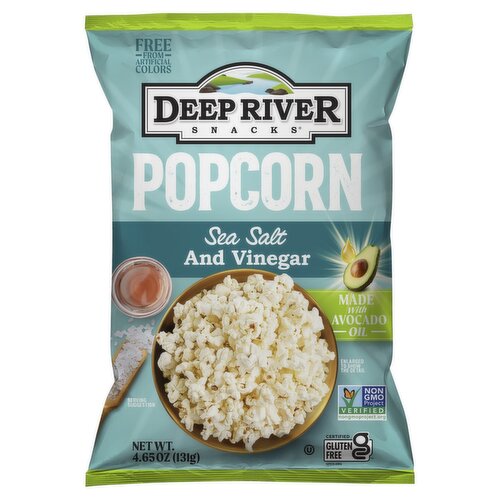 Deep River Snacks Sea Salt and Vinegar Popcorn, 4.65 oz