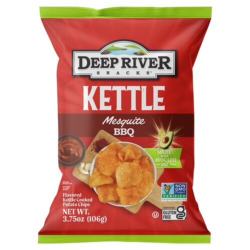 Deep River Snacks Mesquite BBQ Flavored Kettle Cooked Potato Chips, 3.75 oz