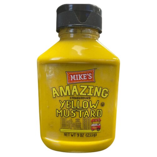 Mike's Amazing Stoneground Yellow Mustard, 9 oz