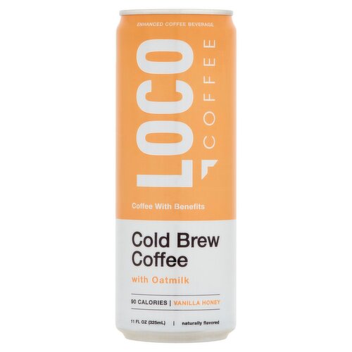 Loco Coffee Cold Brew Coffee with Oatmilk Vanilla Honey, 11 fl oz