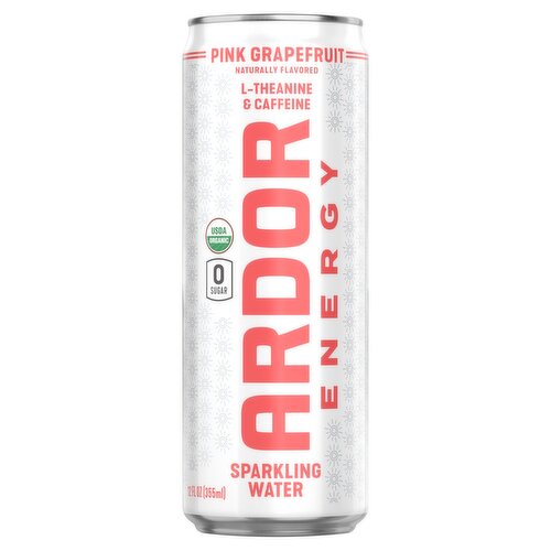 Ardor Energy Pink Grapefruit Sparkling Water, 12 fl oz