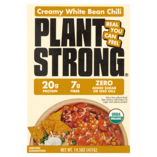 Plant Strong Organic Creamy White Bean Chili, 14.5 oz