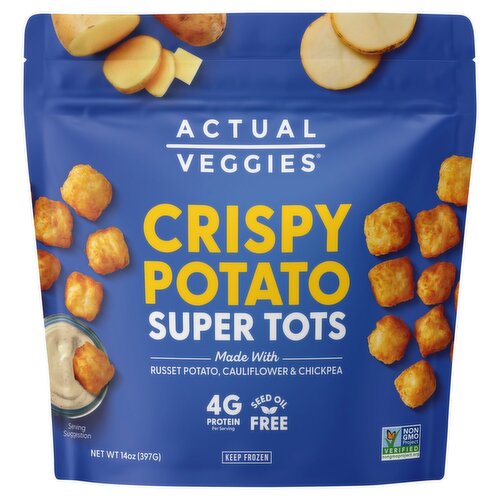 Actual Veggies Crispy Potato Super Tots, 14 oz
