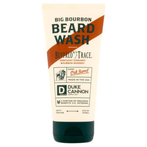 Duke Cannon Supply Co. Stock No. 075 Big Bourbon Oak Barrel Beard Wash, 6 fl oz