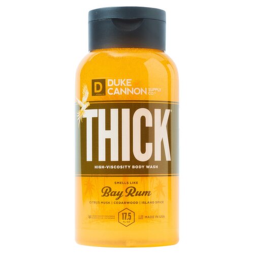 Duke Cannon Supply Co. Thick Bay Rum High-Viscosity Body Wash, 17.5 fl oz