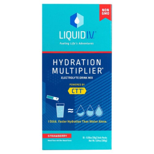 Liquid I.V. Hydration Multiplier Strawberry Electrolyte Drink Mix, 5.65 oz, 10 count