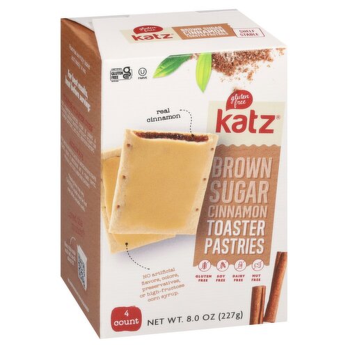 Katz Gluten Free Brown Sugar Cinnamon Toaster Pastries, 4 count, 8.0 oz