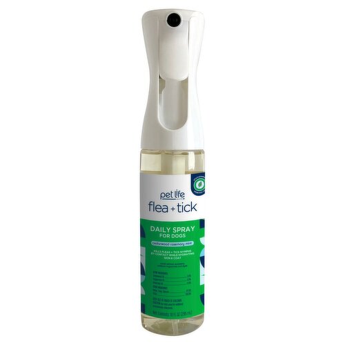 Pet Life Unlimited Cedarwood Rosemary Mint Flea + Tick Daily Spray for Dogs, 10 fl oz