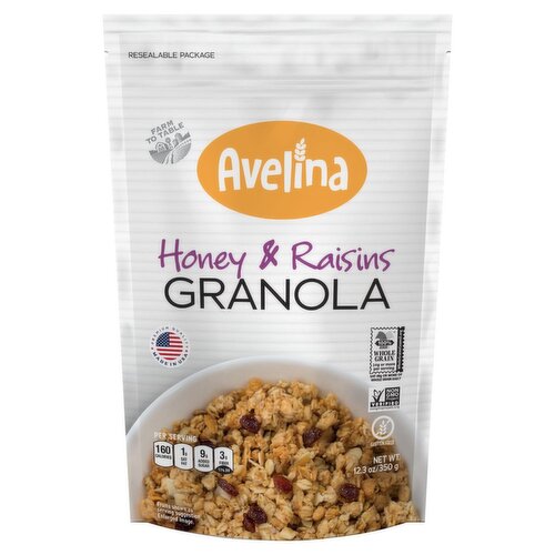 Avelina Honey & Raisins Granola, 12.3 oz