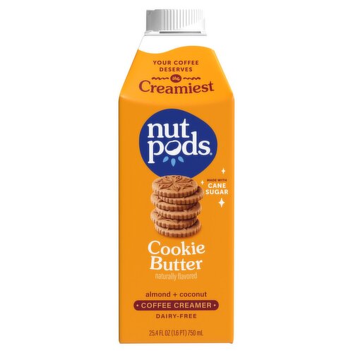 nutpods Cookie Butter Almond + Coconut Coffee Creamer, 25.4 fl oz