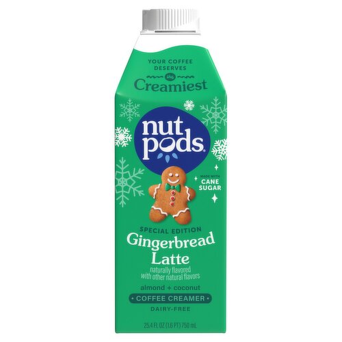 nutpods Gingerbread Latte Almond + Coconut Coffee Creamer Special Edition, 25.4 fl oz