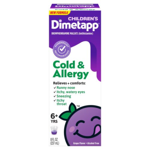 Dimetapp Children's Cold & Allergy Grape Flavor Liquid, 6+ Yrs, 8 fl oz