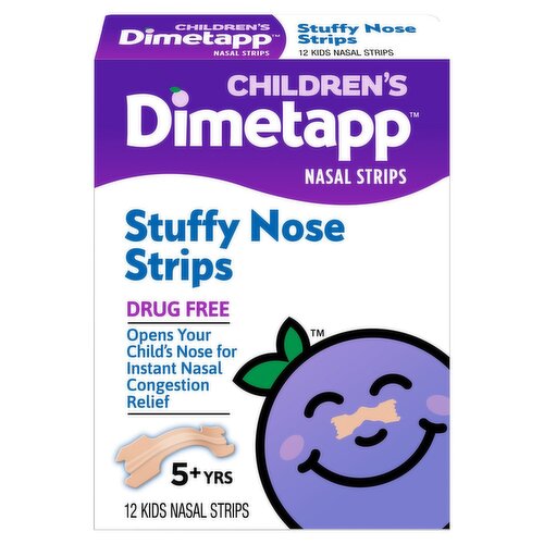 Dimetapp Children's Stuffy Nose Strips, 5+ Yrs, 12 count