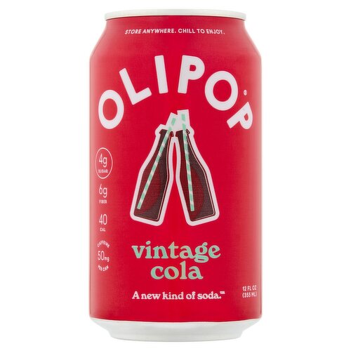 Olipop Vintage Cola Soda, 12 fl oz