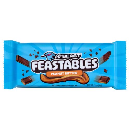 Mr Beast Feastables Milk Chocolate with Peanut Butter, 2.1 oz