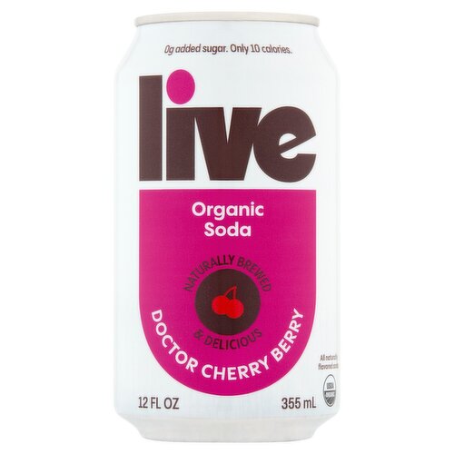 Live Doctor Cherry Berry Organic Soda, 12 fl oz