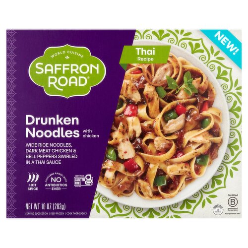 Saffron Road Drunken Noodles with Chicken, 10 oz