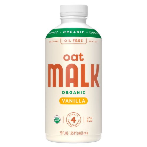 Malk Organic Vanilla Oat Milk, 28 fl oz