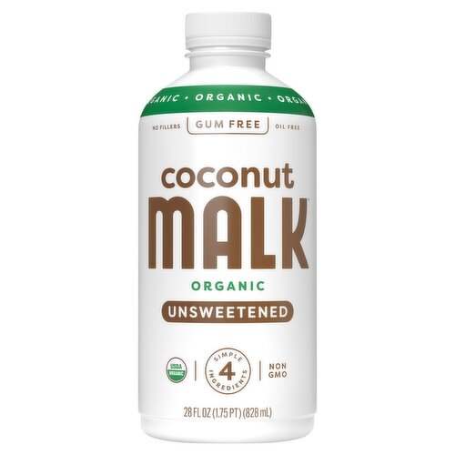 Malk Organic Unsweetened Coconut Milk, 28 fl oz