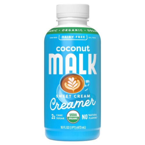 Malk Organic Dairy Free Coconut Sweet Cream Creamer, 16 fl oz