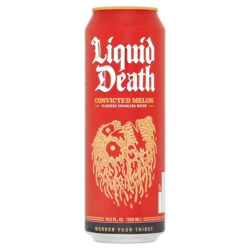 Liquid Death Convicted Melon Flavored Sparkling Water, 19.2 fl oz