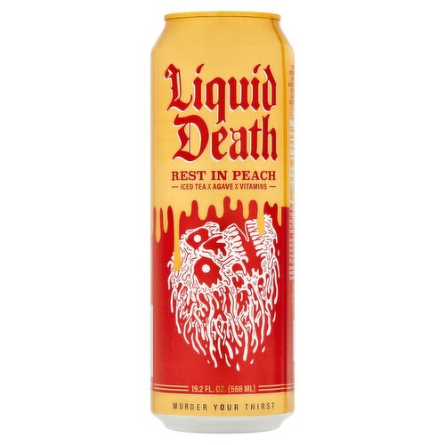 Liquid Death Rest in Peach Iced Tea, 19.2 fl oz