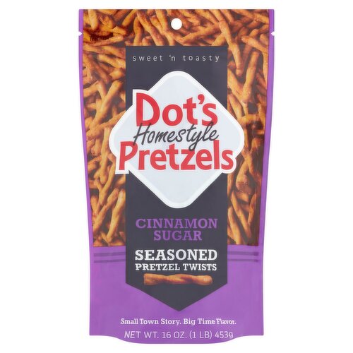 Dot's Homestyle Pretzels Cinnamon Sugar Seasoned Pretzel Twists, 16 oz