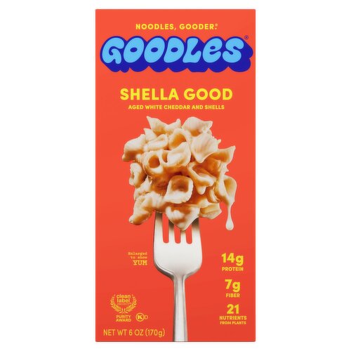 Goodles Shella Good Aged White Cheddar and Shells, 6 oz