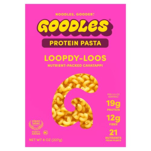 Goodles Loopdy-Loos Nutrient-Packed Cavatappi Protein Pasta, 8 oz