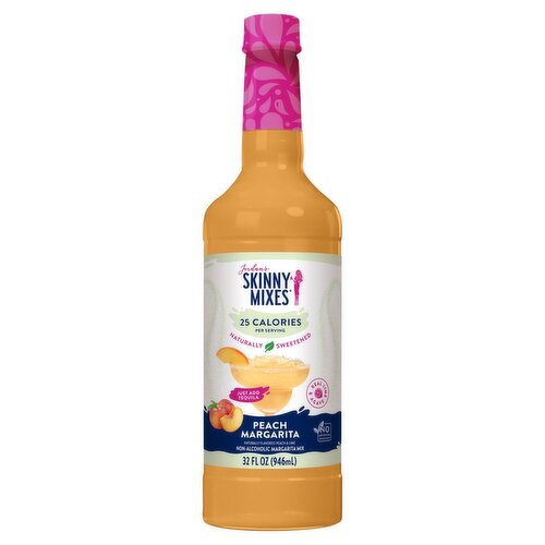 Jordan's Skinny Mixes Peach Margarita Non-Alcoholic Margarita Mix, 32 fl oz