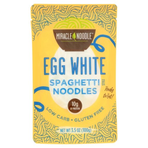 Miracle Noodle Egg White Spaghetti Style Noodles, 3.5 oz