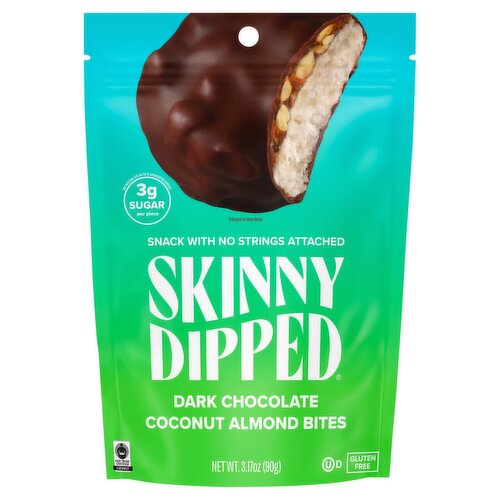 SkinnyDipped Dark Chocolate Coconut Almond Bites, 3.17 oz