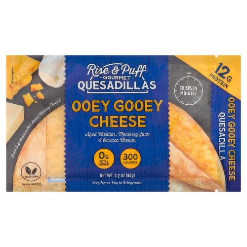 Rise & Puff Gourmet Ooey Gooey Cheese Quesadillas, 3.2 oz