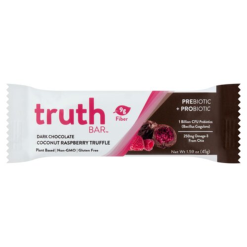 Truth Bar Coconut Raspberry Truffle Dark Chocolate, 1.59 oz