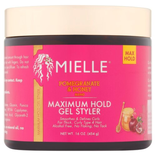 Mielle Pomegranate & Honey Blend Maximum Hold Gel Styler, 16 oz