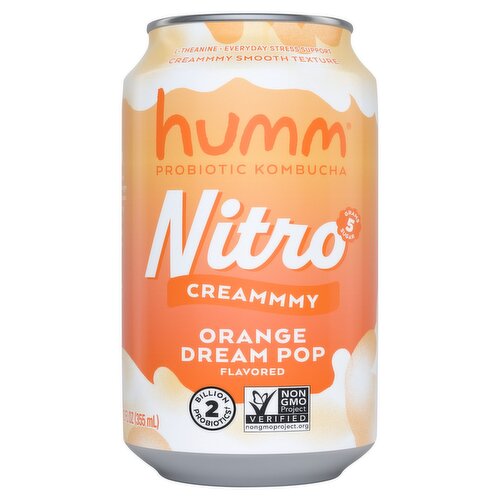 Humm Nitro Orange Dream Pop Flavored Probiotic Kombucha, 12 fl oz