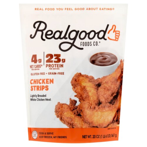 Realgood Foods Co Chicken Strips, 20 oz