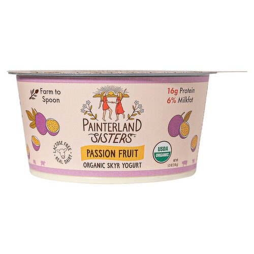 Painterland Sisters Passion Fruit Organic Skyr Yogurt, 5.3 oz