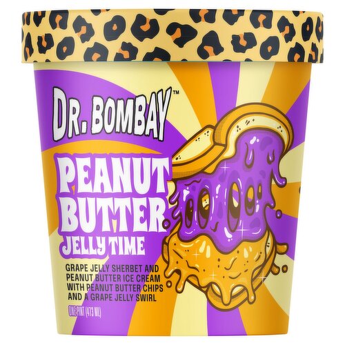 Dr. Bombay Peanut Butter Jelly Time Ice Cream, one pint