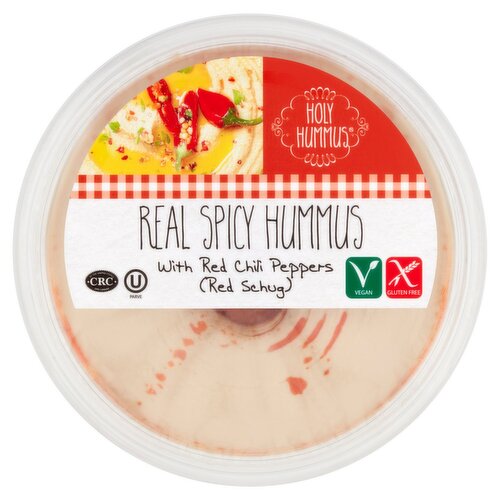 Holy Hummus Real Spicy Hummus with Red Chili Peppers (Red Schug), 16 oz