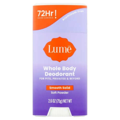 Lume Smooth Solid Soft Powder Whole Body Deodorant, 2.6 oz