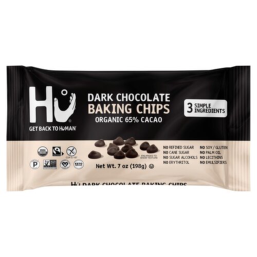 Hu Dark Chocolate Baking Chips, 7 oz