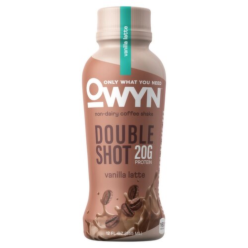 OWYN Vanilla Latte Non-Dairy Coffee Shake, 12 fl oz