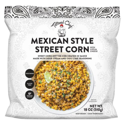Tattooed Chef Mexican Style Street Corn with Cotija Cheese, 18 oz