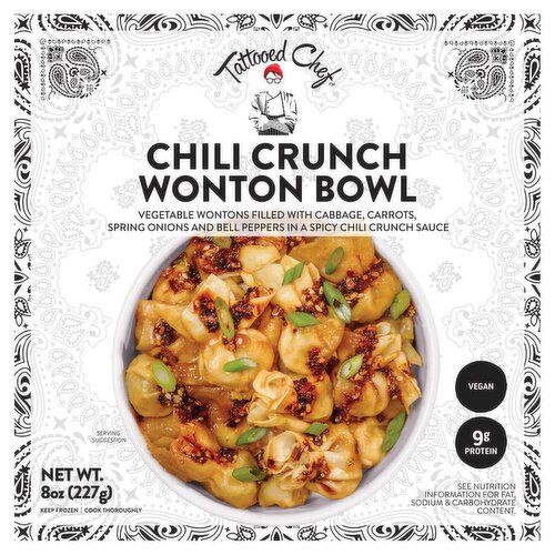 Tattooed Chef Chili Crunch Wonton Bowl, 8 oz
