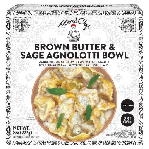 Tattooed Chef Brown Butter & Sage Agnolotti Bowl, 8 oz
