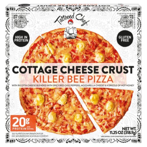 Tattooed Chef Cottage Cheese Crust Killer Bee Pizza, 11.25 oz
