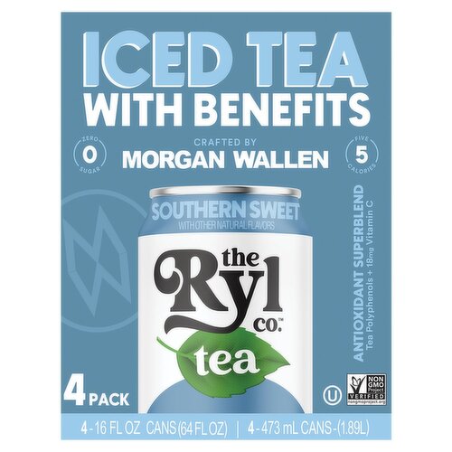 The Ryl Co. Southern Sweet Iced Tea, 16 fl oz, 4 count