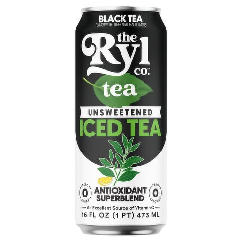 The Ryl Co. Unsweetened Black Antioxidant Superblend Iced Tea, 16 fl oz