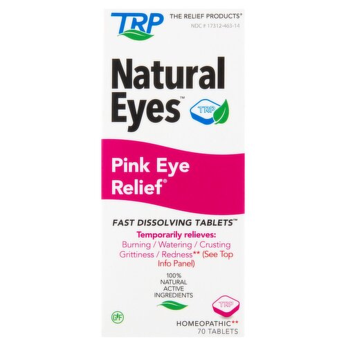 TRP Natural Eyes Pink Eye Relief Fast Dissolving Tablets, 70 Count